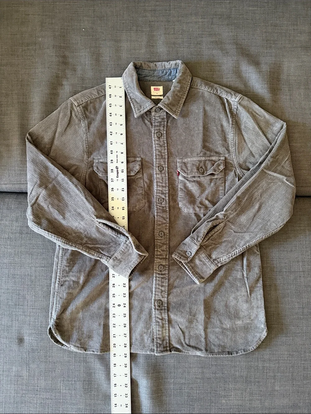 Levi's Light Gray Corduroy Workshirt - Picture 2 of 5